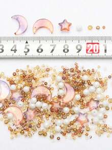 一套 2mm-16mm 彩色玻璃珠，隔珠，装饰珠，适用于 DIY 首饰制作 - 星月色玻璃散珠33g - 查看 7
