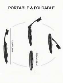 Bộ 4/2 bàn chải đánh răng du lịch - Màu đen, có thể gập lại, di động, lông nylon mềm vừa phải, màu đen than, cần thiết cho du lịch, du thuyền. - Nhiều màu - Xem 2