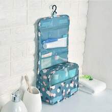 1 pezzo Borsa cosmetica da viaggio multifunzionale, pochette cosmetica di grande capacità, borsa di stoccaggio impermeabile a doppio strato, organizer cosmetico in pelle PU, borsa da toilette portatile, essenziale da viaggio, stoccaggio in bagno, regalo per la festa degli insegnanti, indispensabile per il ritorno a scuola - Multicolore - Visualizzare 5