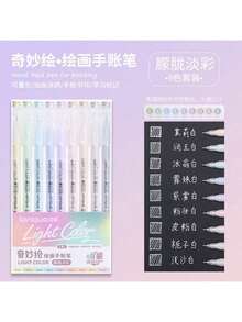 藍色水果魔幻繪畫 9 色漸層筆/螢光筆,多色包裝,多色 0.6mm 筆尖,透明筆管,適用於繪畫、標記、學生筆記、素描、手工製作、辦公使用、開學季、書寫與日記 - 套裝 - 查看 29