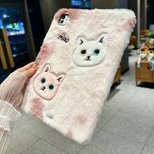 毛绒猫头鹰卡通保护套，兼容苹果保护套、Pro11 笔槽保护壳、Air5/6 代平板电脑保护套、10.2/10.5 英寸软壳，兼容小米平板电脑 - 粉色 - 查看 5