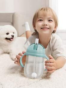 1 chiếc cốc tập uống cho bé, cốc uống nước cho trẻ sơ sinh có tay cầm và bi trọng lực, cốc nước cho trẻ em. - Nhiều màu - Xem 3