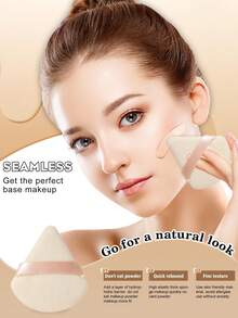 Bộ dụng cụ trang điểm 18 món bao gồm: 2 dây đeo bát rửa mặt + 1 băng đô cài tóc + 3 bông mút rửa mặt + 6 bông mút trang điểm + 6 bông phấn tam giác - Nhiều màu - Xem 2