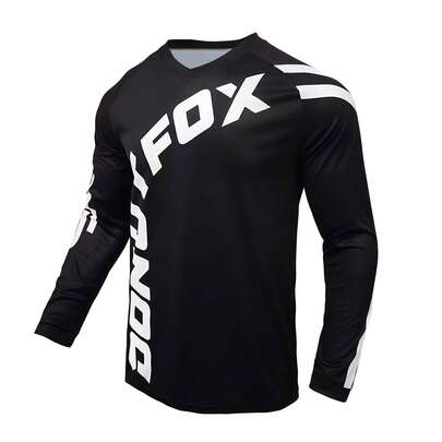 DONUTFOX 2025 Men's Cycling Long Sleeve T-Shirt, Mountain Bike Cycling Jersey, Downhill Cycling Shirt, Mountain Bicycle T-Shirt, Motorcycle Off-Road T-Shirt, Endurance Off-Road T-Shirt Spring