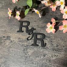 Customized Gold Mirror Acrylic Letter Cake Topper, Personalized Initial Cake Decoration For Wedding, Engagement, Anniversary, Bridal Shower, Birthday Gift, And Baby Shower - F-cake Hat - View 4