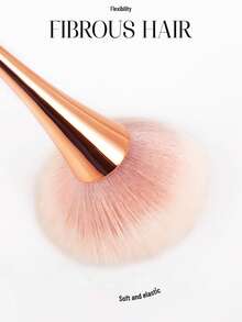 One Large Waist-Shaped Single Makeup Brush, With Ultra-Soft, Dense, Fluffy, Skin-Friendly Bristles, Multifunctional For Loose Powder, Blush, Setting Powder, Highlighter, And Facial Contour, Durable And Easy-To-Clean Makeup Brush. - Large Waist Loose Powder Brush - View 5