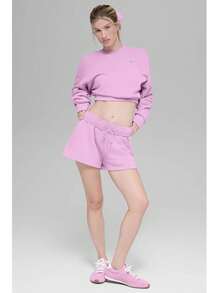 Alo Yoga Accolade Sweat Short | Premium French Terry Loungewear | Luxury Soft-Touch High-Waist Athletic Short | Versatile Unisex Studio-To-Street Essentials | Iconic Chrome Logo Relaxed Fit Apparel - Xem 5