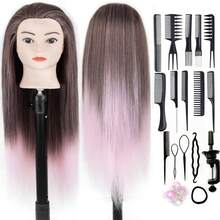 26 Inch Human Head Model With Hair, For Hairstyle Design Training, Beauty Doll Head Styling, Hair Braiding Practice - View 16