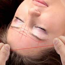30m Lápiz delineador de cejas para posicionamiento de microblading, herramienta de maquillaje semi-permanente de microblading, delineador de ojos y posicionamiento de cejas, herramienta de tatuaje de línea de medición y coloración, usando escala de color para ayudar a dibujar líneas, regla de cejas, marco de línea de posicionamiento, tinta sólida seca - Multicolor - Ver 2