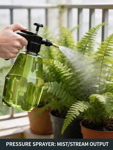 1pc Luxury Large Capacity Garden Watering Can - Adjustable Nozzle Pressure Sprayer For Effortless Gardening & Home Use - Plastic Mist Spray Bottle With Easy Grip Handle - Multicolor - View 2