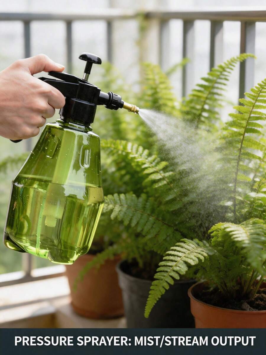 1pc Luxury Large Capacity Garden Watering Can - Adjustable Nozzle Pressure Sprayer For Effortless Gardening & Home Use - Plastic Mist Spray Bottle With Easy Grip Handle