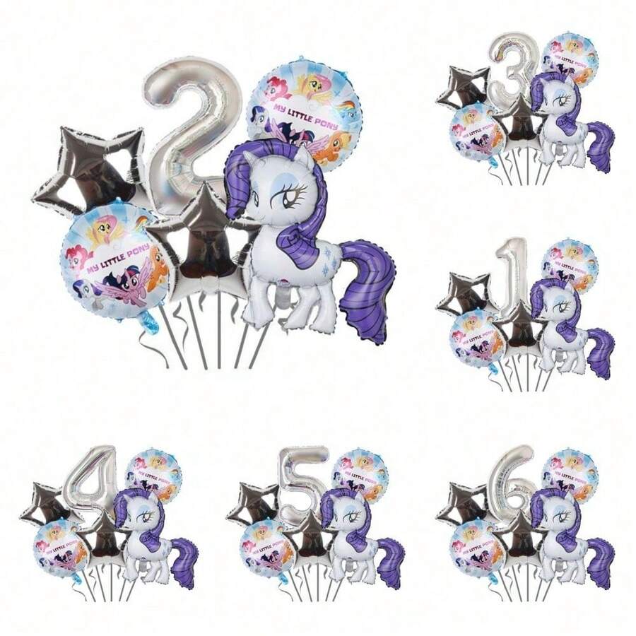 Hasbro 主题数字生日铝箔气球套装,生日派对装饰 - 查看 1