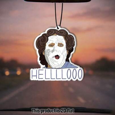 SepSky 2.76 Inch Car Air Freshener - Hello Freshener Air Freshening Pendant, Suitable For 2D Flat Car Decor And Home, Long-Lasting Fragrance