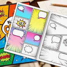 Blank Cartoon Comic Book, Children's Creative Doodle Drawing Book, Storyboard Notebook, DIY Comic Sketchbook - White - View 4