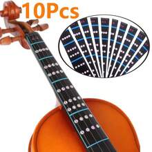 1/4-4/4 Violin Fingerboard Position Stickers For Children & Adult Beginners, Practice Scales, Pitch, Fingering - Black - View 1