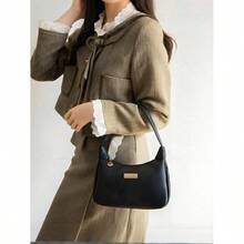 Litchi Texture PU Women's Shoulder Bag, Fashion Ladies' Handbag, Solid Color Synthetic Leather Zipper + Wrist Strap Tote Bag, Polyester Lining, Multi-Function Underarm Dumpling Bag, Litchi Texture Sequin Decor Underarm Bag, Niche Design Handbag, Shoulder Bag, Street Style Tote Bag, Fashion & Simple, Ideal Gift - Nhiều màu - Xem 12