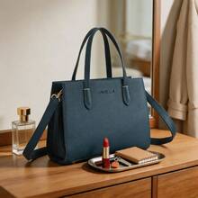 Unibella Elegant And Versatile Handbag With Handles And Adjustable Strap. Superior Quality And Durability. Perfect For Everyday Style. - الأزرق - مشاهدة 3