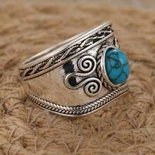 Anillos de estilo bohemio vintage para mujeres, adecuados para el Día de San Valentín y Navidad, joyería de moda - Plateado - Ver 6