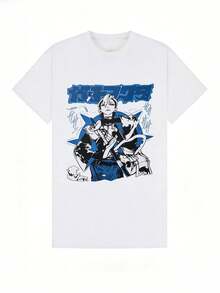 Camiseta de manga corta con cuello redondo suave y casual de verano para mujer, tops para salir, algodón, vintage, estilo callejero europeo y americano, casual deportivo, estilo unisex, estilo casual urbano, tops bonitos, Gen Z, curvas, ropa Y2K, camisetas divertidas, tops para damas, conjuntos de vacaciones para mujer, top lindo, camiseta gráfica, conjuntos de primavera, camisetas holgadas, ropa de calle retro, estilo de los 90, estilo de los 2000, subcultura, top negro, tops blancos, atuendo de fiesta de los 90. Blanco - Blanco - Ver 8