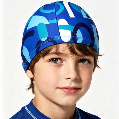 Polyester And Spandex Fabric Swimming Cap, Suitable For Adults, Boys, Girls, Students And Elderly Children. Highly Elastic And Comfortable, Won't Cause Discomfort When Worn.