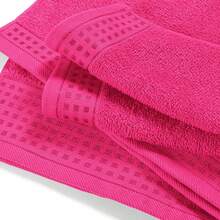 % Cotton 2 Pack Oversized Bath Towel Set 28x55 Inches, Ultra Soft Highly Absorbant Compact Quickdry & Lightweight Large Bath Towels, Gym Travel Camp Pool - Black MFJP - Màu Hồng Tươi - Xem 3