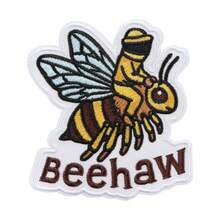 1 pieza Parche de bordado de abeja divertido de mezclilla - Parche de estilo occidental de abeja para planchar - Adecuado para chaqueta, mochila, sombrero decoración DIY - Insignia cosida hermosamente de 3 pulgadas - A - Ver 10