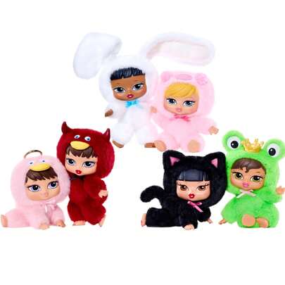 L.O.L.SURPRISE! Hộp bí mật thú nhồi bông Bratz Bratziez Iconz Series kèm móc khóa và phụ kiện, nhân vật sưu tầm.