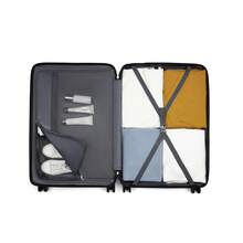 Set di valigie da viaggio in 3 pezzi con scocca rigida in ABS+PC: bagaglio a mano da 20", valigia media da 24" e valigia grande da 28"; ruote silenziose a 360°, chiusura a combinazione, leggere e robuste, ideali per weekend, vacanze e viaggi di lavoro - Verde - Visualizzare 6
