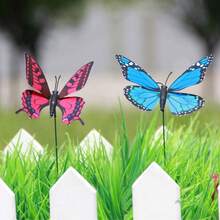 10pcs Butterfly Garden Decorations, Waterproof Butterfly Garden Decor, 3D Butterfly Party Decorations, Garden Yard Lawn Decor Stakes, Planter Pot Decorations, Wedding Decor, Garden Decorations, Valentine's Day Modern Home Decor - Multicolor - View 8
