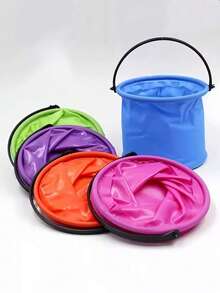 1/3/5pcs Collapsible Waterproof Artist Bucket, Stackable Art Bucket Without Compartments, Plastic Brush-Washing Bucket For Painting, Watercolor Paint Bucket, Palette And Brush Rinsing Bucket, Portable Outdoor Fishing And Water Play Bucket. - Multicolor - View 5