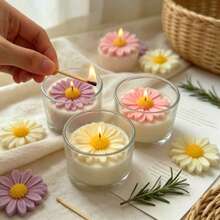 1 nến sáp đậu nành hương hoa Daisy Story, nến thơm tạo không gian ấm cúng cho phòng ngủ, quà tặng cho bạn gái, đồ trang trí bàn làm việc phong cách Ins, liệu pháp thư giãn bằng hương thơm. - 1PC - Xem 4