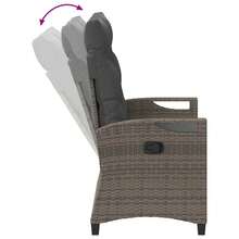 vidaXL Banc de jardin Gris et Gris foncé 105 x 60 x 112 cm - A - Voir 10