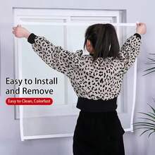 1pc Removable Magnetic Window Screen, Easy Install Fly Screen Mesh, No Drilling, Hook And Loop Adhesive, Suitable For Doors And Windows, All Seasons - White Mesh With White Trim - View 9