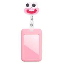 1pc Retractable Face Badge Reel ID Card Holder, Hard Plastic Card Sleeve Suitable For Bus Card, Gift For Doctors, Nurses, Teachers, Office Workers - Multicolor - View 6