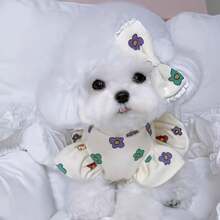 Floral Print Headband & Skirt Set, Bubble Skirt - White - View 3