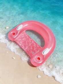 1pc Inflatable U-Shaped Candy Color Pool Float, Adult Summer Swimming Pool And Beach Party Accessory, Perfect Summer Gift, Floating Lounge Chair For Adult Vacation Fun And Relaxation, Pool Inflatable, Beach Essentials, Pool Float - Multicolor - View 5