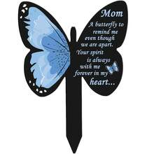 Acrylic Butterfly Memorial Plaque, Outdoor Sympathy Garden Stake - C - View 6
