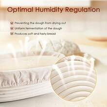 Oval Baguette Proofing Basket With Liner Bag, 2-Piece Set, Bread Dough Fermentation Tool, Baking Supplies, Home Woven Rattan Bread Proofing Basket, Multiple Sizes Available, Easy To Clean, Dishwasher - Multicolor - View 7