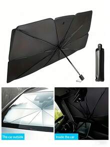 Integrated Car Windshield Sunshade, Easy To Install, Foldable For Storage, Suitable For Sedans, SUVs And Trucks. Provides Heat Insulation And Sun Protection. A Must-Have Vehicle Sunshade For Summer, Suitable For Travel And Camping. - Multicolor - View 4
