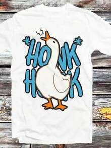 VintageHonk Madafakas Duck Goose T Shirt B575summer Tops - 白色 - 查看 7