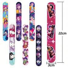 12pcs K-POP Clapping Wristbands, Clapping Rings PVC Clapping Wristbands, Suitable As Holiday Gifts Or Birthday Gifts [Pop Circle Back Marked With Defects] Styles Sent Randomly - Multicolor - View 1