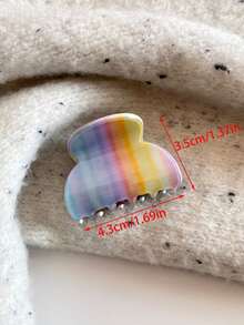 1 chiếc kẹp tóc Dopamine cầu vồng ombre dành cho nữ, kẹp tóc nhỏ xinh đa năng, phù hợp cho sử dụng hàng ngày, dự tiệc và du lịch. - Nhiều màu - Xem 3