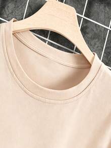 1 pieza camiseta mujer conejo con arpa estilo boho primavera verano Disponible en varios colores - Albaricoque - Ver 4