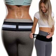 Polyester Waist Belt, Adjustable Hip Support Brace Suitable For Pelvis And Lumbar Spine, Unisex Design For Fitness, Yoga, Protecting Hips And Waist - Black - View 5