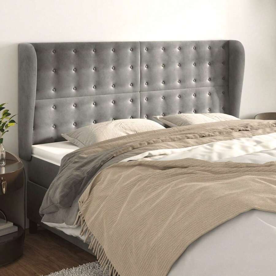 vidaXL Têtes de lit et pieds de lit - Gris - Voir 1
