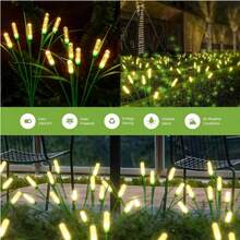 1/2pcs Solar Powered Reed Garden Lights, LED Garden Lights, Decoration, Pond Landscape Lighting - Multicolor - View 6