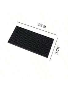 Alfombrilla de goma para cortar el cabello y alfombrilla de bar, alfombrilla de herramientas para cortar el cabello, alfombrilla antideslizante de PVC para recortadora eléctrica, alfombrilla flexible antiderrame, adecuada para peluquerías y accesorios de bar - Negro - Ver 4