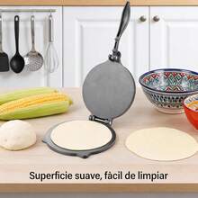 Prensa de Tortillas, Máquina para Hacer Tortillas de Aleación de Aluminio, Herramienta de Prensado Manual para Hacer Hamburguesas de Pastel de Pizza, Máquina para Hacer Roti, - 16 cm negro - Ver 4