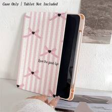 1 chiếc ốp lưng máy tính bảng in hình trái tim và nơ sọc hồng, tương thích với iPad 11/A16/10th/Air4/5/6/Pro 12.9/2024/2025/2020/2021/2022/2023/10.2/10.9/Mini7, ốp lưng cho Galaxy Tab A8/A9 Plus/S6 Lite/S7/S9FE PLUS/S10 Plus, ốp lưng tương thích với 5/5pro/6/6pro/7/7pro/6s Pro, tương thích với Matepad. - Nhiều màu - Xem 4
