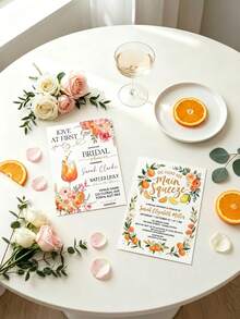 1/3 tấm thiệp mời tiệc cưới chủ đề "Tình yêu từ cái nhìn đầu tiên" (Love At First Spritz), thiệp mời tùy chỉnh chữ, thiệp mời tiệc cưới chủ đề Aperol Spritz, tiệc cưới chủ đề cam quýt, tiệc cưới chủ đề hoa tươi rực rỡ. - Nhiều màu - Xem 9